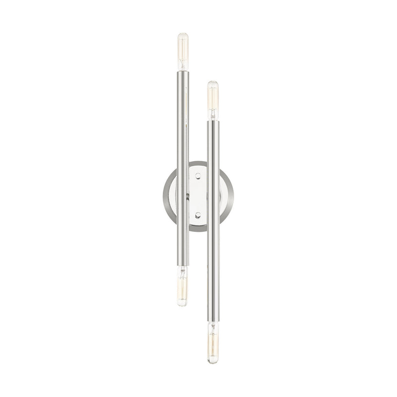 Livex Lighting 46771-05 Four Light Wall Sconce, Polished Chrome