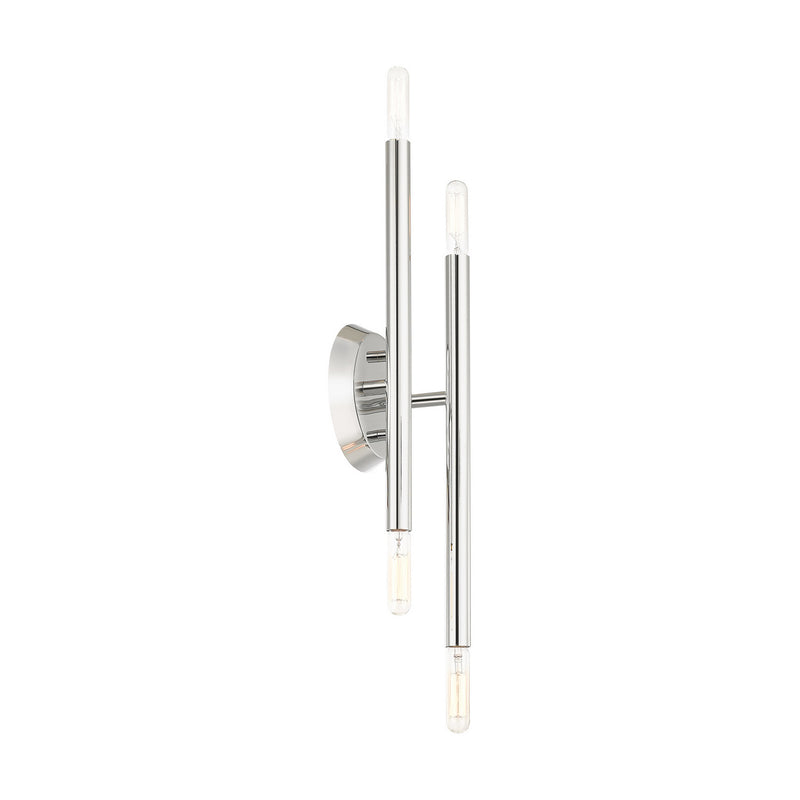 Livex Lighting 46771-05 Four Light Wall Sconce, Polished Chrome