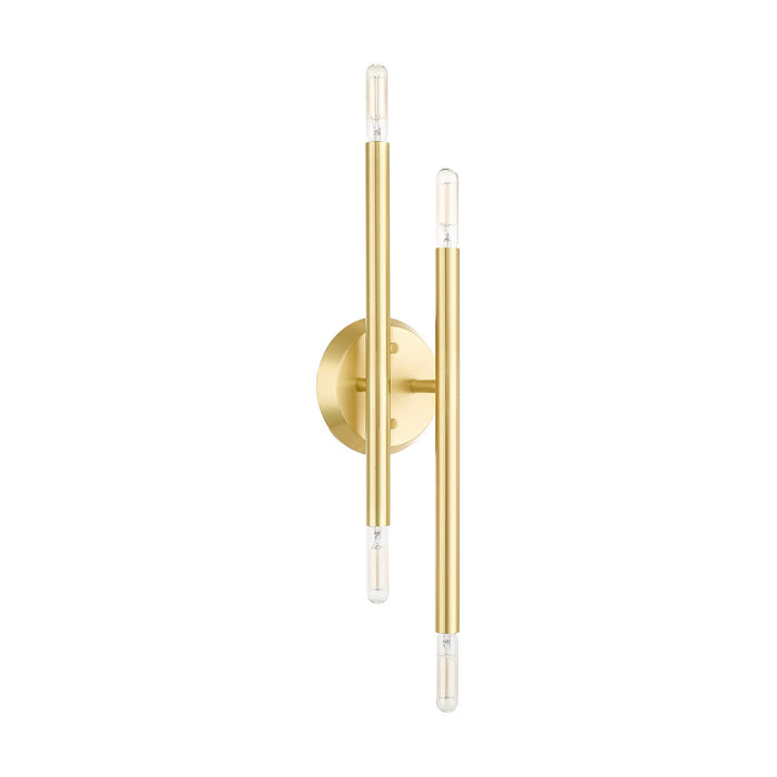 Livex Lighting 46771-12 Four Light Wall Sconce, Satin Brass