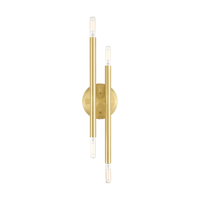 Livex Lighting 46771-12 Four Light Wall Sconce, Satin Brass