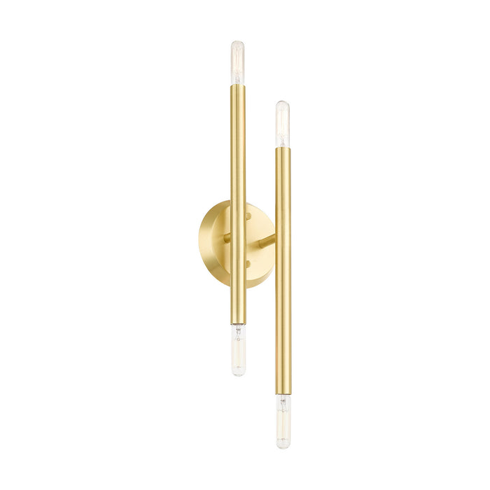 Livex Lighting 46771-12 Four Light Wall Sconce, Satin Brass