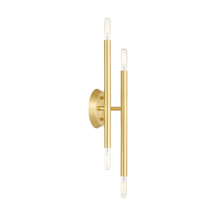 Livex Lighting 46771-12 Four Light Wall Sconce, Satin Brass