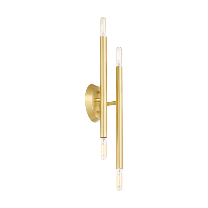 Livex Lighting 46771-12 Four Light Wall Sconce, Satin Brass
