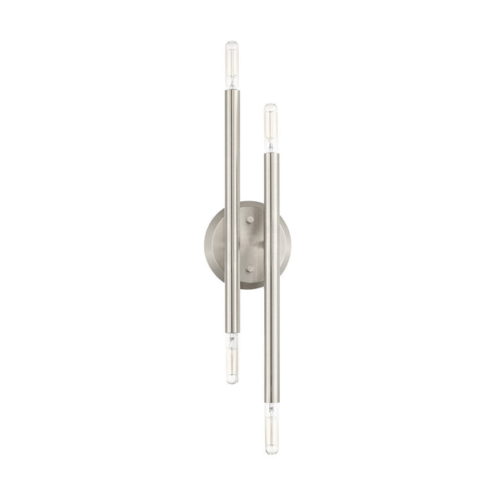 Livex Lighting 46771-91 Four Light Wall Sconce, Brushed Nickel