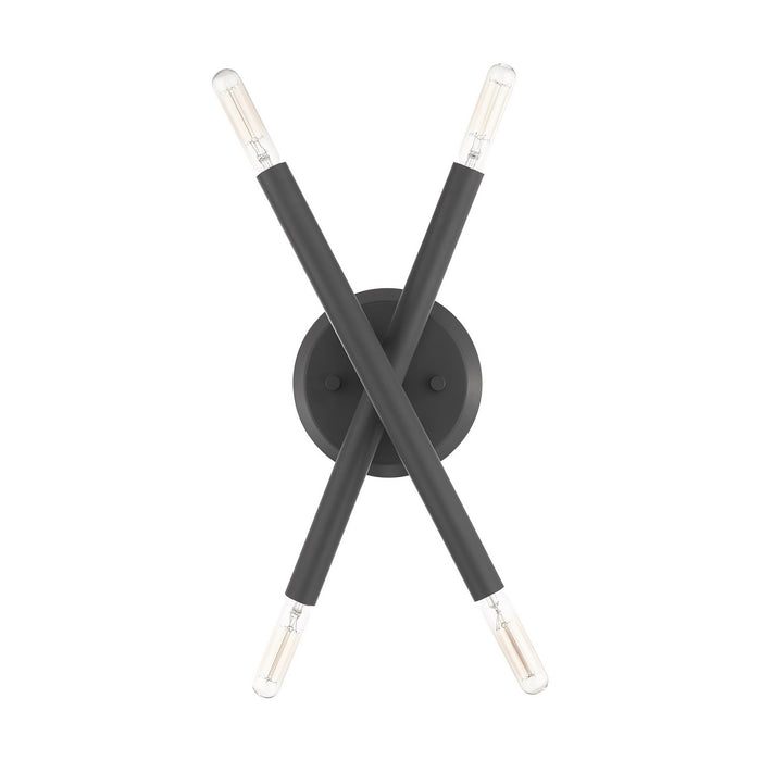 Livex Lighting 46772-76 Four Light Wall Sconce, Scandinavian Gray