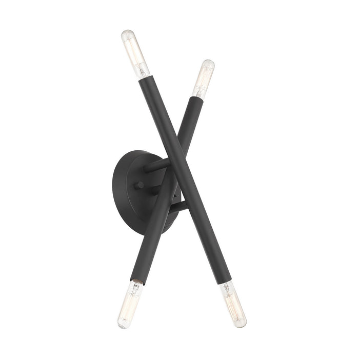 Livex Lighting 46772-76 Four Light Wall Sconce, Scandinavian Gray