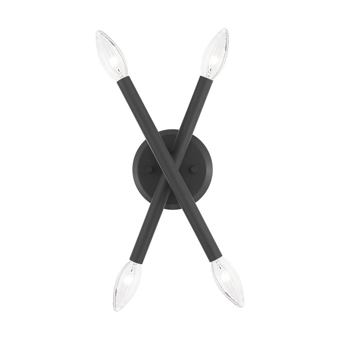 Livex Lighting 46772-76 Four Light Wall Sconce, Scandinavian Gray