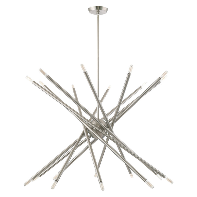 Livex Lighting 46779-91 20 Light Chandelier, Brushed Nickel