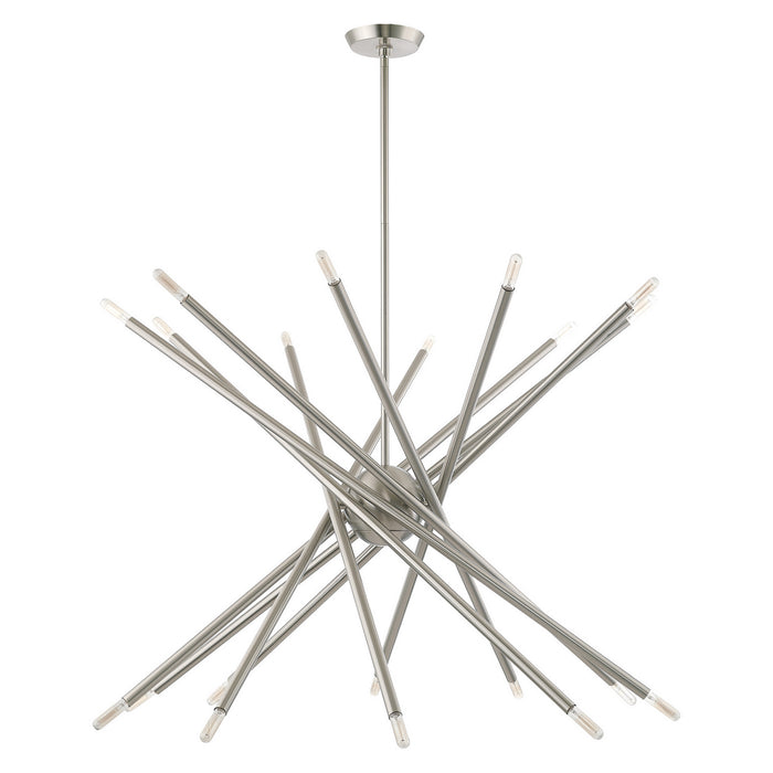 Livex Lighting 46779-91 20 Light Chandelier, Brushed Nickel