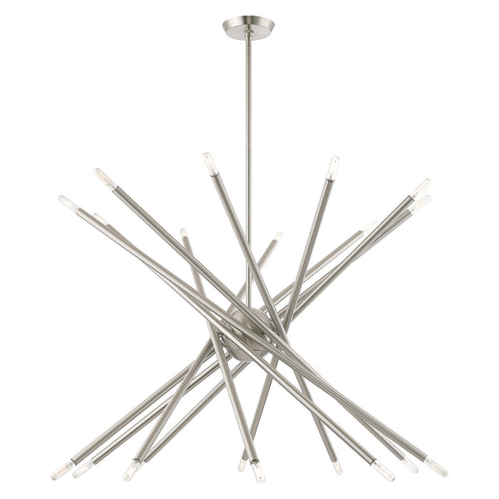 Livex Lighting 46779-91 20 Light Chandelier, Brushed Nickel