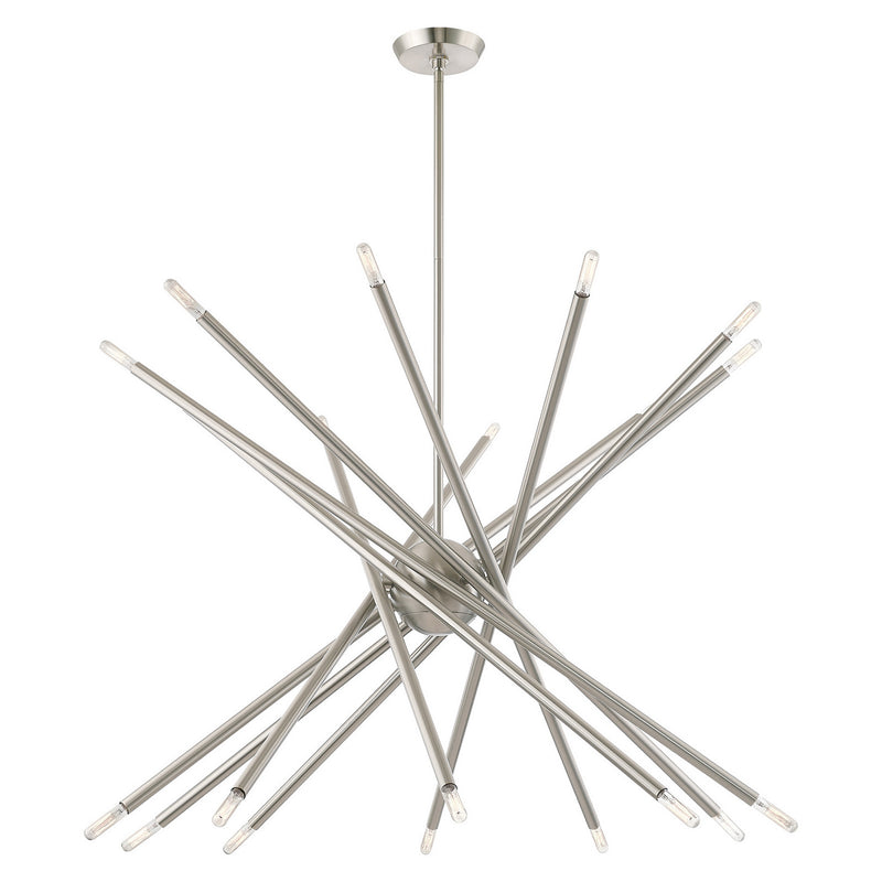 Livex Lighting 46779-91 20 Light Chandelier, Brushed Nickel