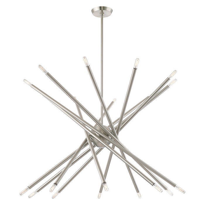 Livex Lighting 46779-91 20 Light Chandelier, Brushed Nickel