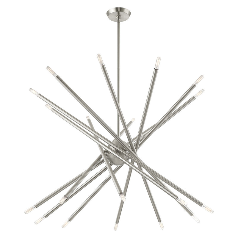 Livex Lighting 46779-91 20 Light Chandelier, Brushed Nickel