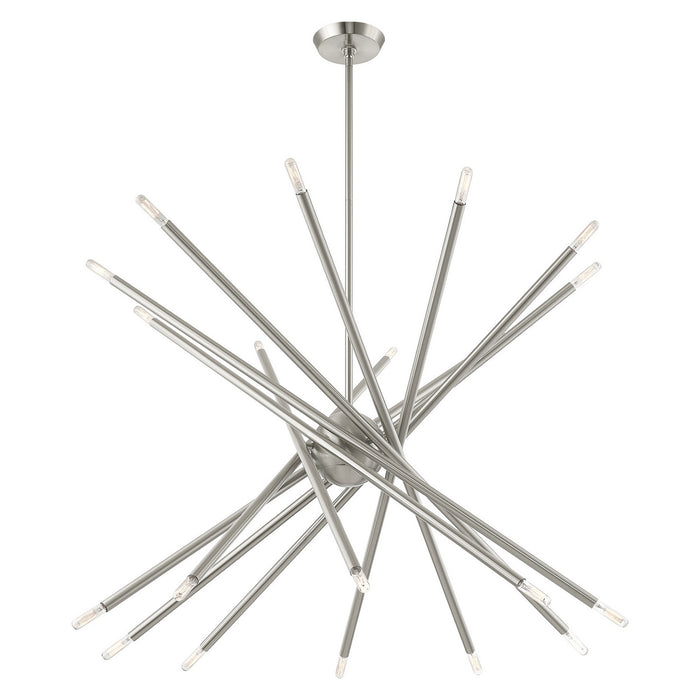 Livex Lighting 46779-91 20 Light Chandelier, Brushed Nickel
