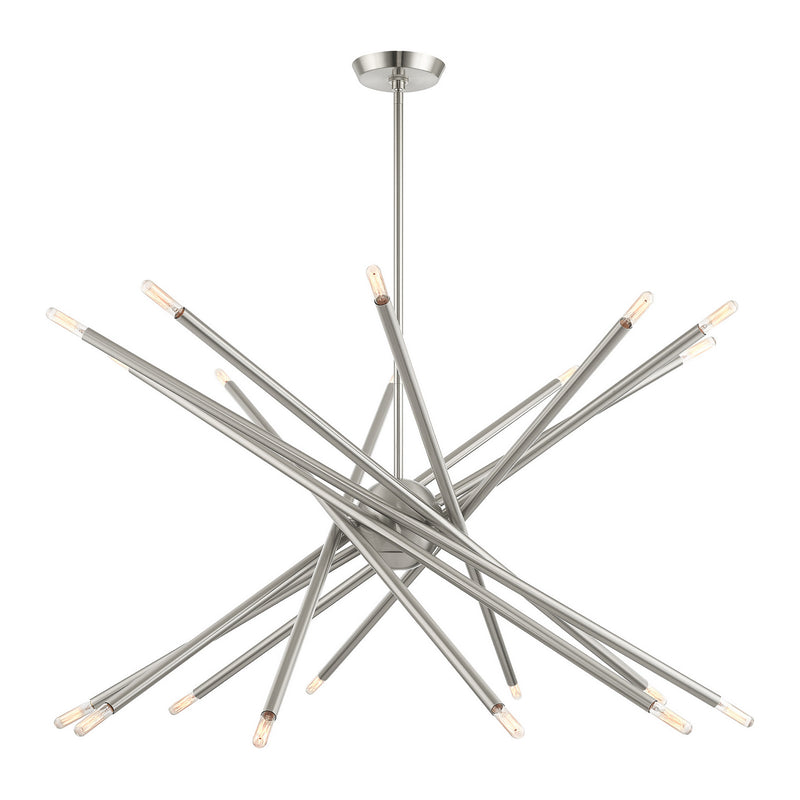 Livex Lighting 46779-91 20 Light Chandelier, Brushed Nickel