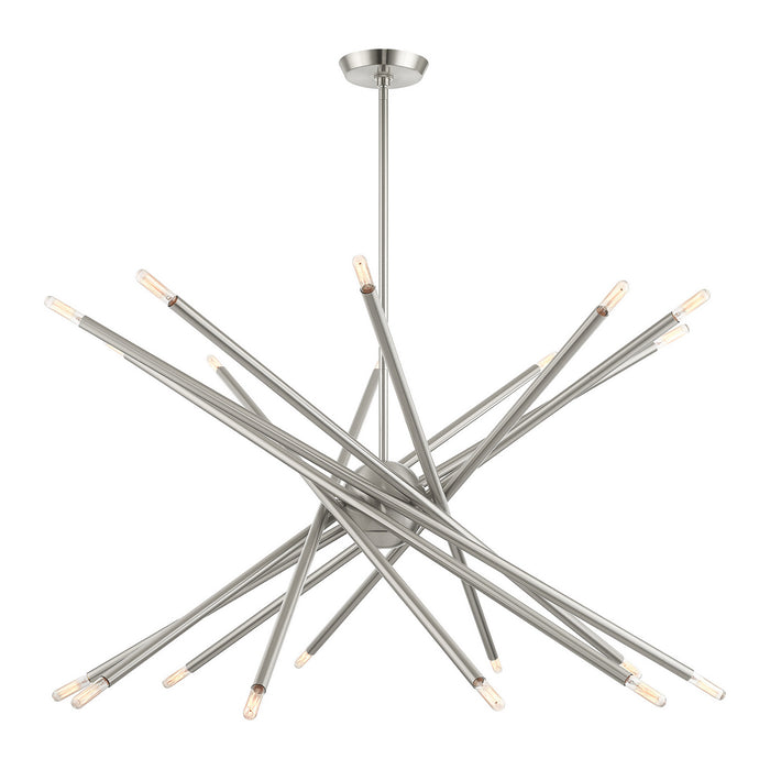 Livex Lighting 46779-91 20 Light Chandelier, Brushed Nickel