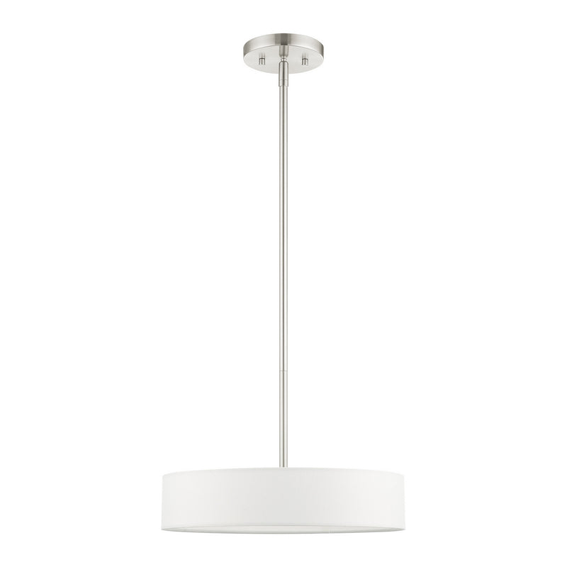 Livex Lighting 46923-91 Four Light Pendant, Brushed Nickel