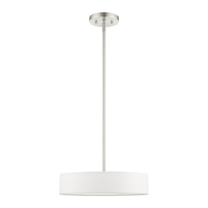Livex Lighting 46923-91 Four Light Pendant, Brushed Nickel