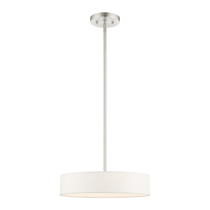 Livex Lighting 46923-91 Four Light Pendant, Brushed Nickel