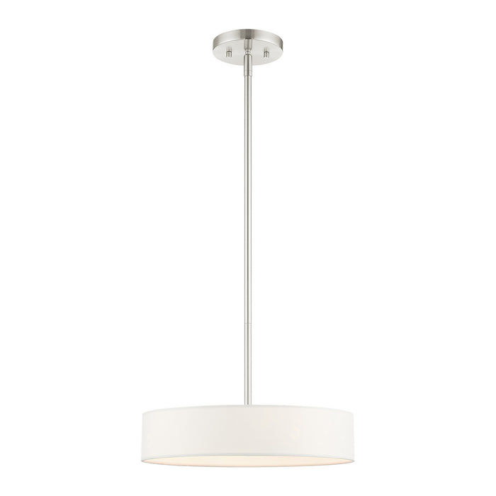 Livex Lighting 46923-91 Four Light Pendant, Brushed Nickel