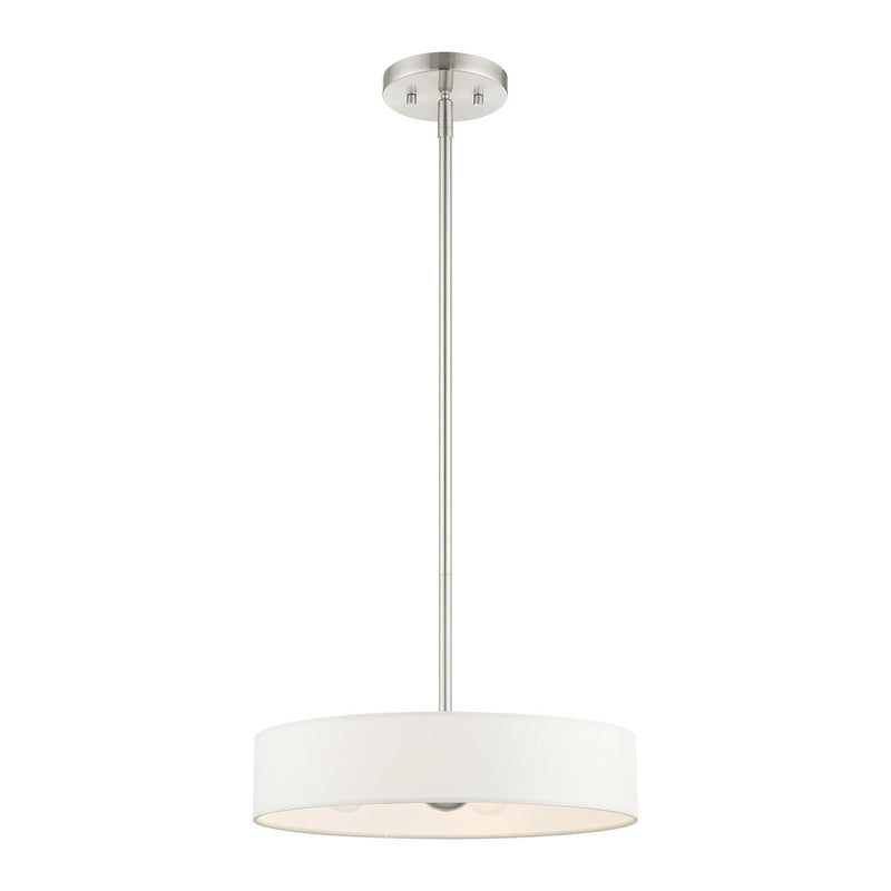 Livex Lighting 46923-91 Four Light Pendant, Brushed Nickel
