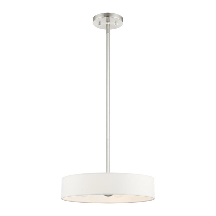 Livex Lighting 46923-91 Four Light Pendant, Brushed Nickel