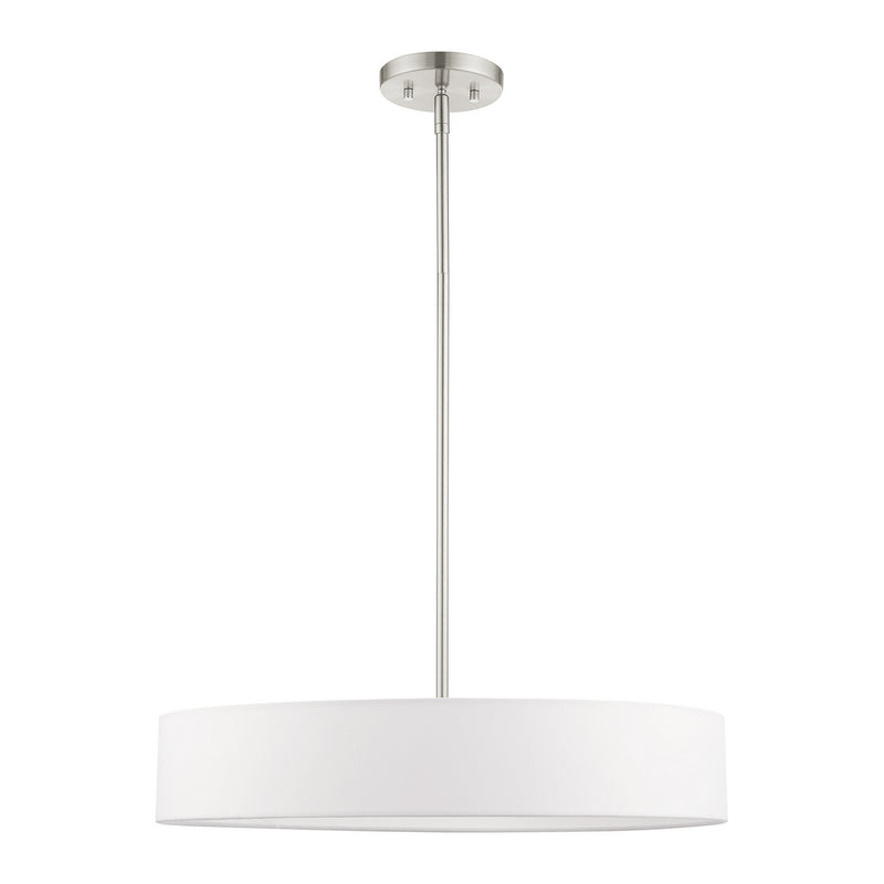 Livex Lighting 46924-91 Four Light Pendant, Brushed Nickel