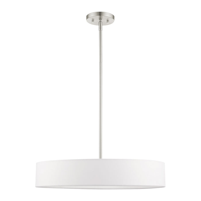 Livex Lighting 46924-91 Four Light Pendant, Brushed Nickel
