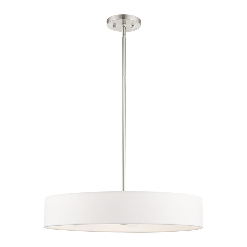 Livex Lighting 46924-91 Four Light Pendant, Brushed Nickel
