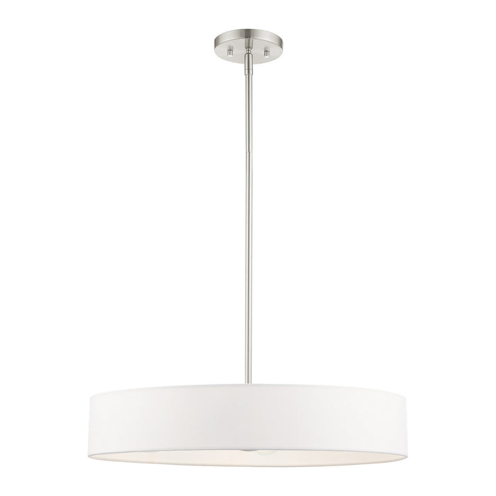 Livex Lighting 46924-91 Four Light Pendant, Brushed Nickel