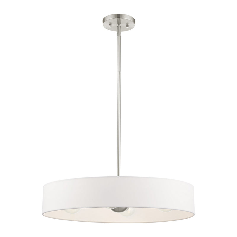 Livex Lighting 46924-91 Four Light Pendant, Brushed Nickel