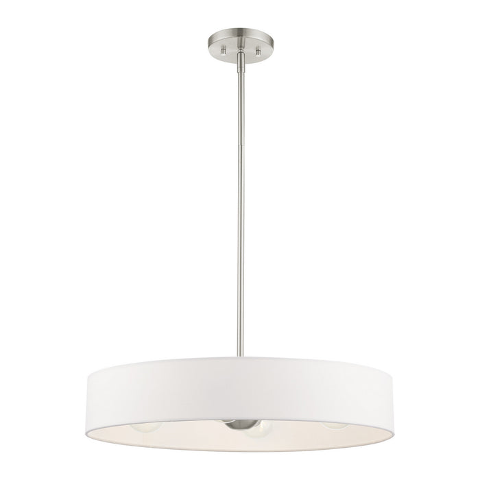 Livex Lighting 46924-91 Four Light Pendant, Brushed Nickel