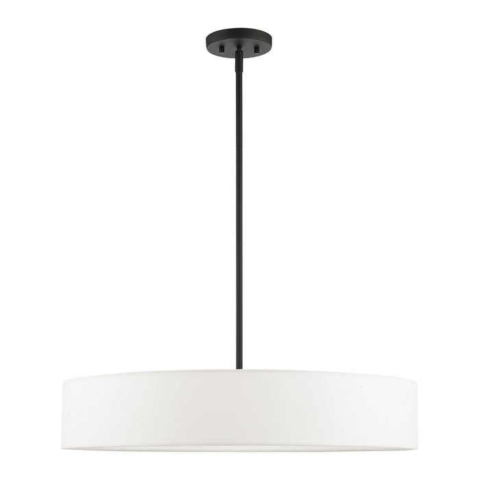 Livex Lighting 46925-04 Five Light Pendant, Black w/ Brushed Nickels