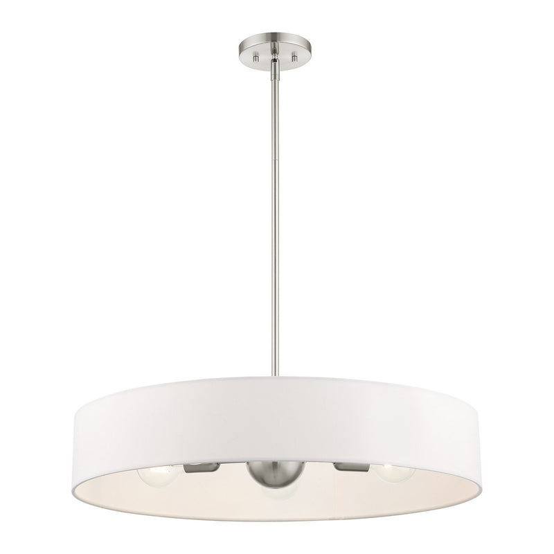 Livex Lighting 46925-91 Five Light Pendant, Brushed Nickel