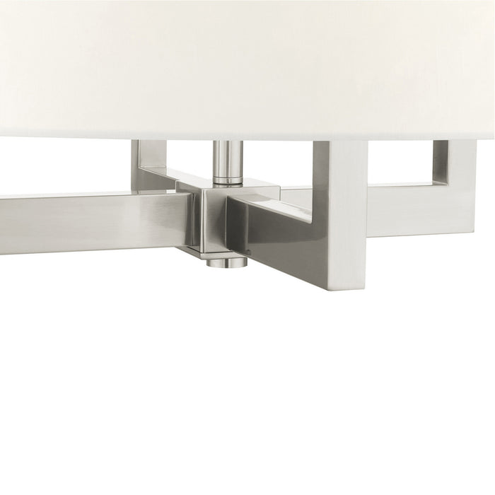 Livex Lighting 48786-91 Four Light Chandelier, Brushed Nickel