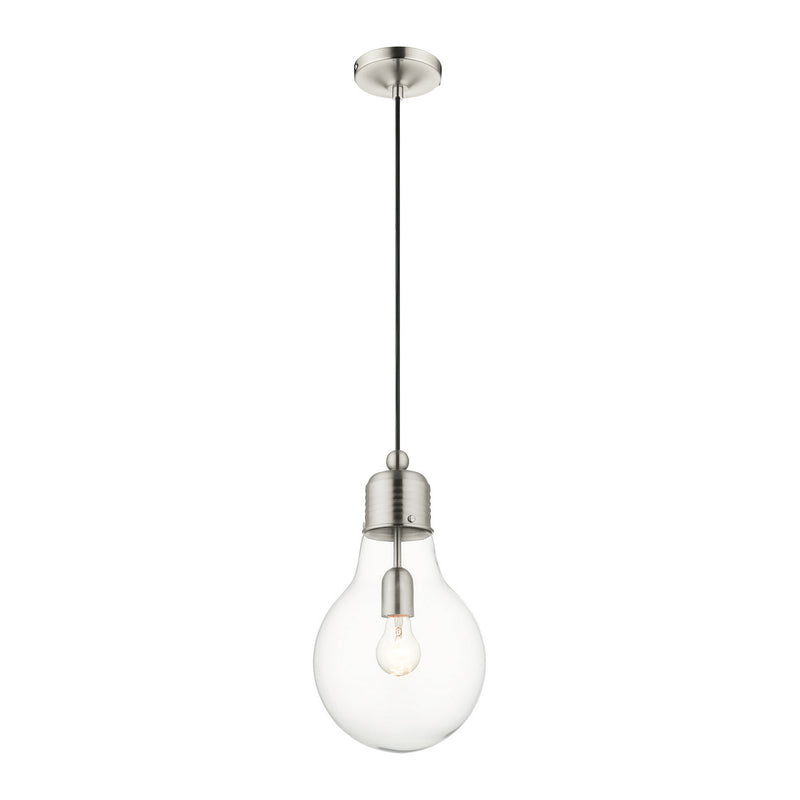 Livex Lighting 49092-91 One Light Pendant, Brushed Nickel
