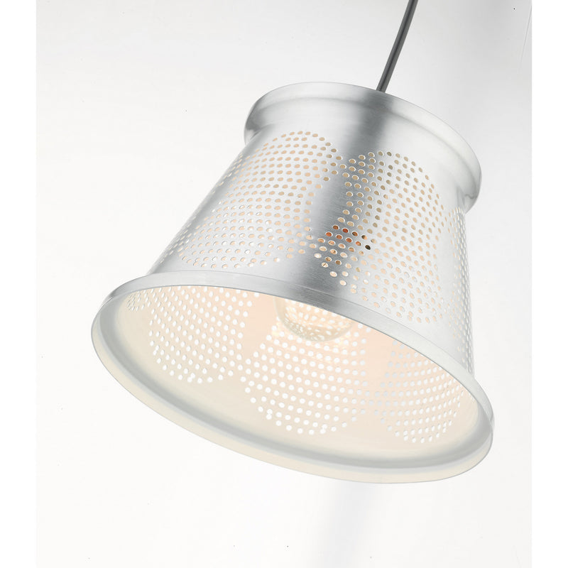 Livex Lighting 49096-66 One Light Pendant, Brushed Aluminum