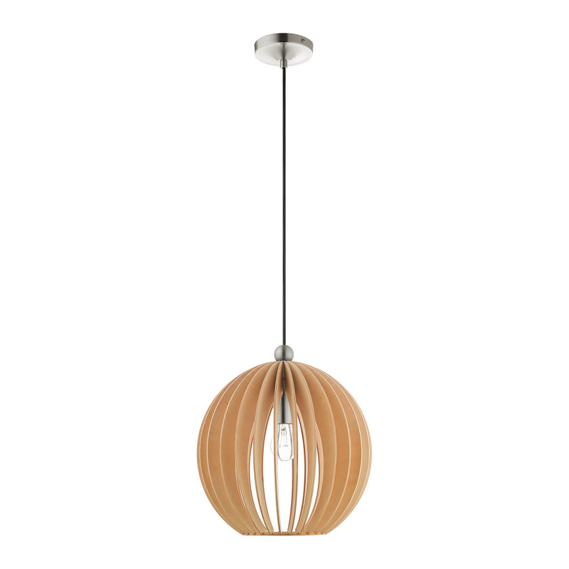 Livex Lighting 49099-91 One Light Pendant, Brushed Nickel