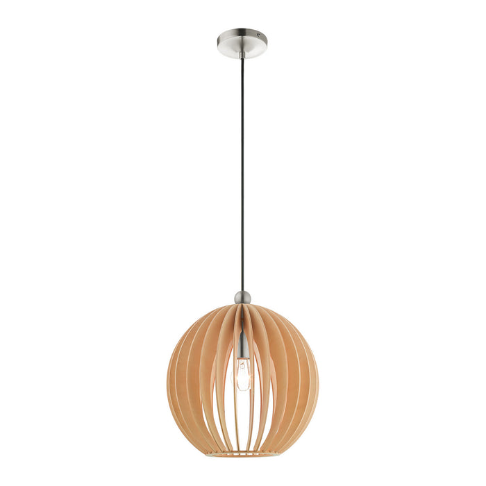 Livex Lighting 49099-91 One Light Pendant, Brushed Nickel