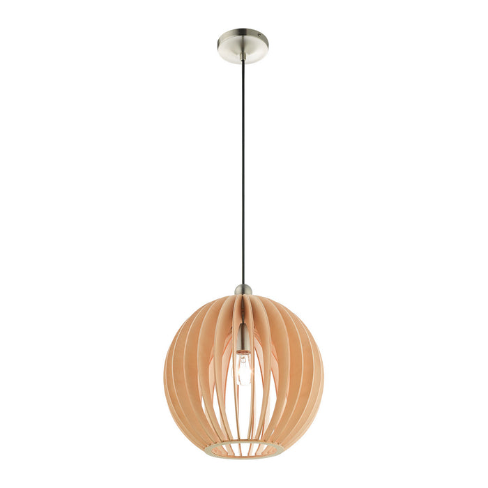 Livex Lighting 49099-91 One Light Pendant, Brushed Nickel
