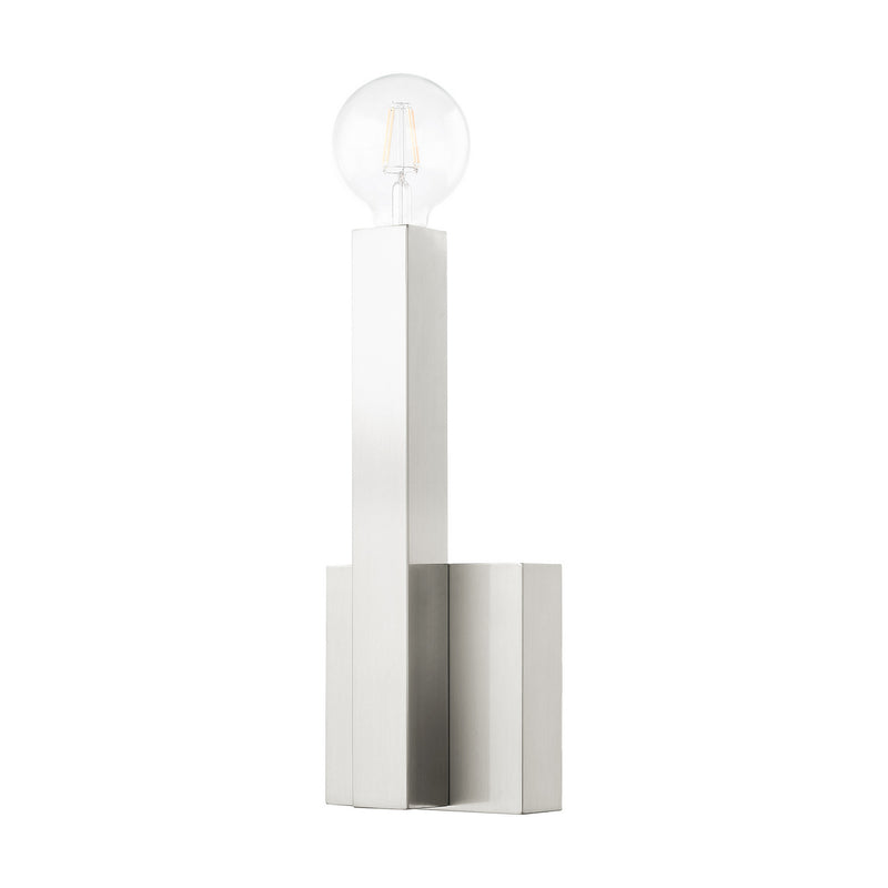 Livex Lighting 49211-91 One Light Wall Sconce, Brushed Nickel