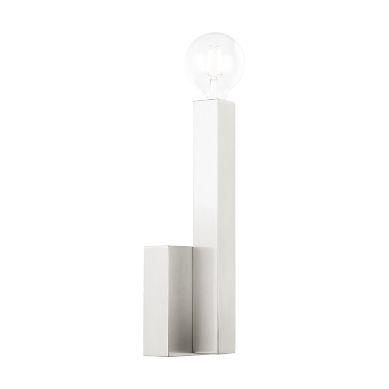 Livex Lighting 49211-91 One Light Wall Sconce, Brushed Nickel