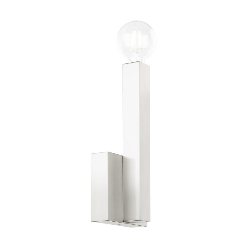 Livex Lighting 49211-91 One Light Wall Sconce, Brushed Nickel