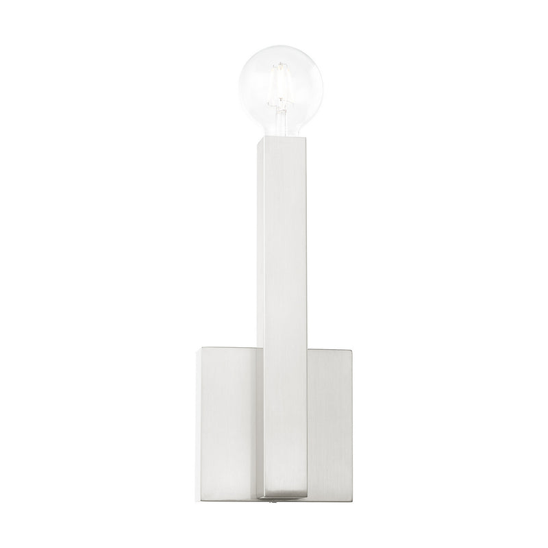 Livex Lighting 49211-91 One Light Wall Sconce, Brushed Nickel