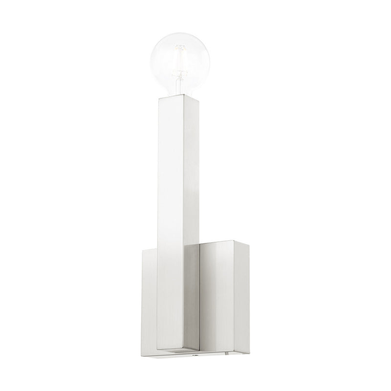 Livex Lighting 49211-91 One Light Wall Sconce, Brushed Nickel