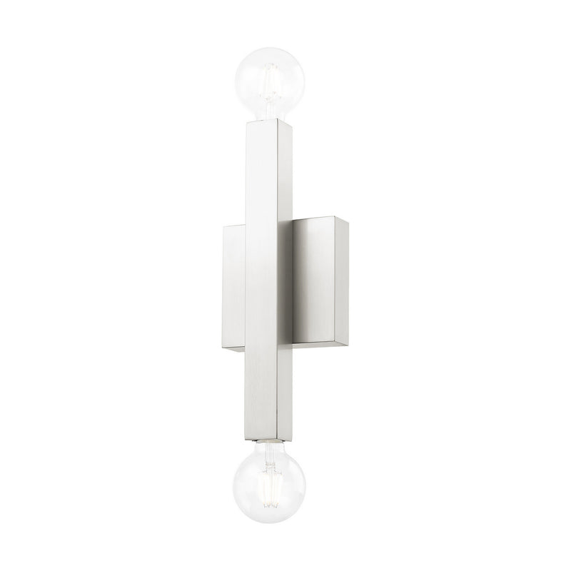 Livex Lighting 49212-91 Two Light Wall Sconce, Brushed Nickel