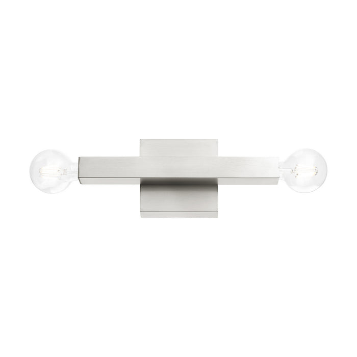 Livex Lighting 49212-91 Two Light Wall Sconce, Brushed Nickel