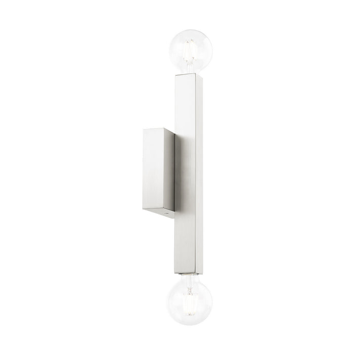 Livex Lighting 49212-91 Two Light Wall Sconce, Brushed Nickel