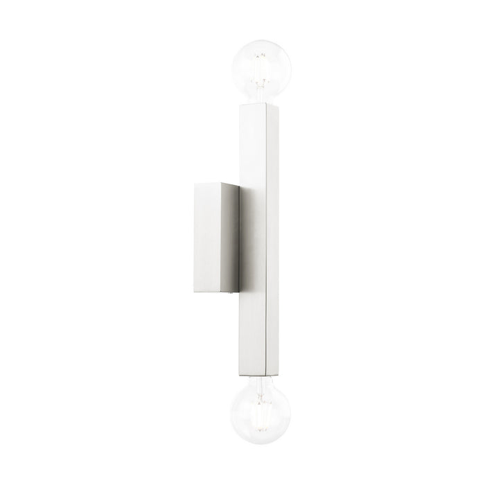 Livex Lighting 49212-91 Two Light Wall Sconce, Brushed Nickel