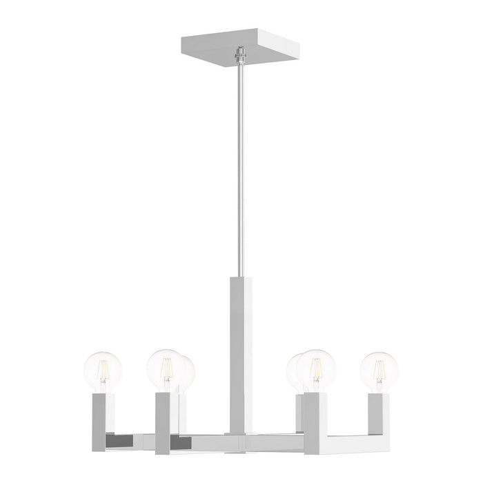 Livex Lighting 49216-05 Six Light Chandelier, Polished Chrome
